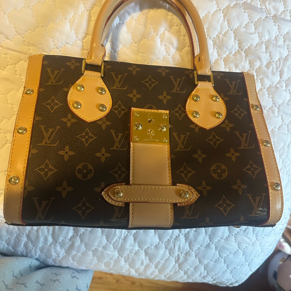 Louis Vuitton Brown and Tan Satchel